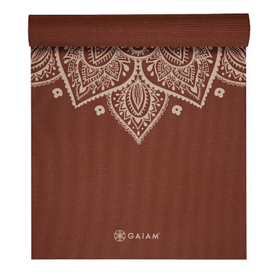 Yogamatta 5mm Intense Sundial Flower Rust - Gaiam