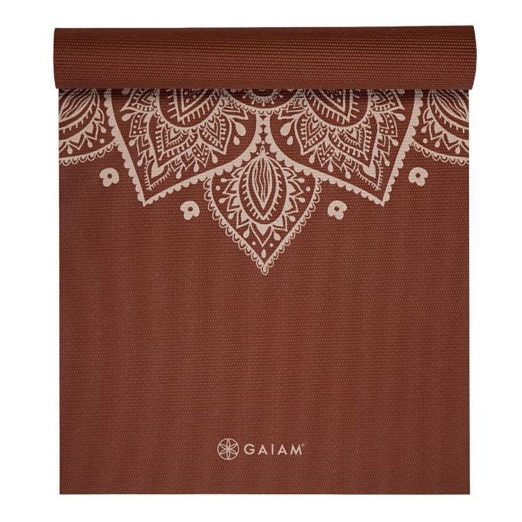 Yogamatta 5mm Intense Sundial Flower Rust - Gaiam