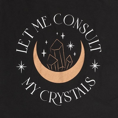 Tygkasse "Let me consult my crystals"