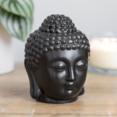 Aromalampa Buddha svart