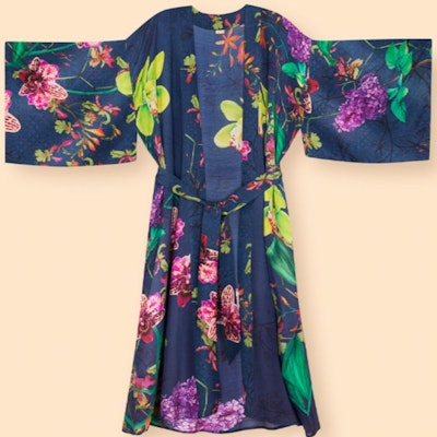 Kimono Exotic Evening Ink long - Powder design