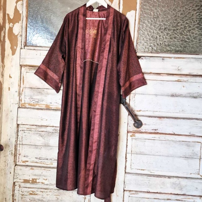 Kimono Uma återvunnen sari Nr 116