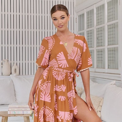 Klänning Suga print Maddi Wrap dress - Jaase