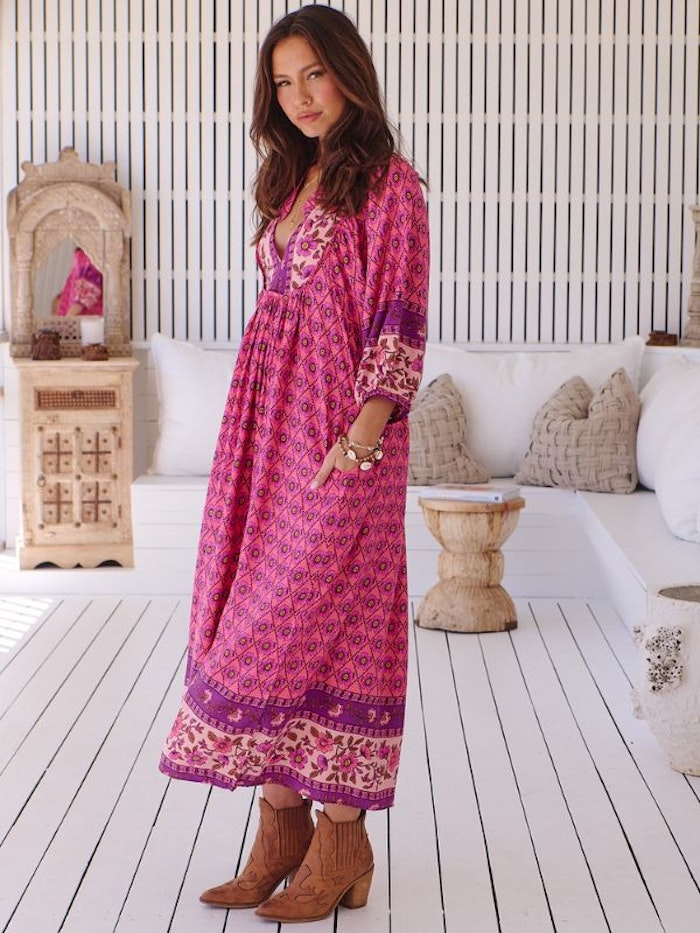 Klänning Jolene Print Boheme Midi - Jaase