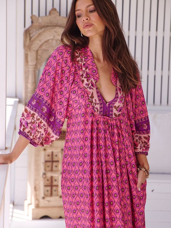 Klänning Jolene Print Boheme Midi - Jaase