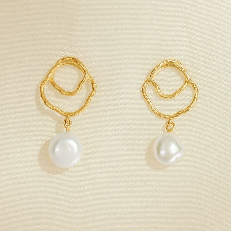 Örhänge Célaphine Gold - Agapé Studio