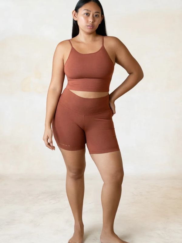 Yoga-BH Ester Bamboo Crop Top Cinnamon - Studio K