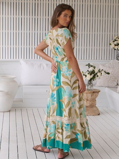 Klänning Himalaya print Carmen Maxi dress - Jaase