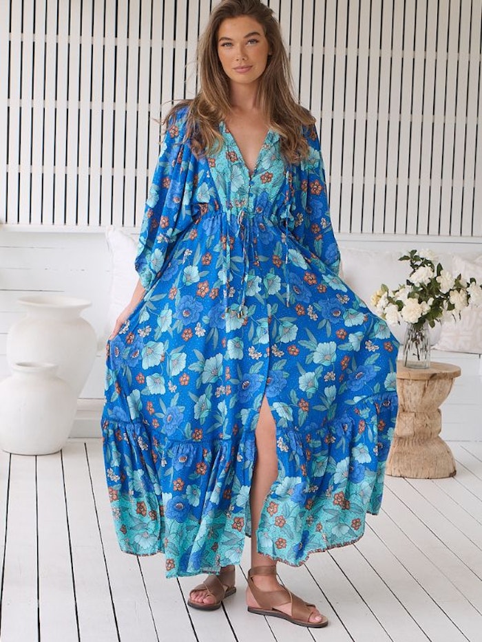 Klänning Love in Mist print Catalonia Maxi dress - Jaase