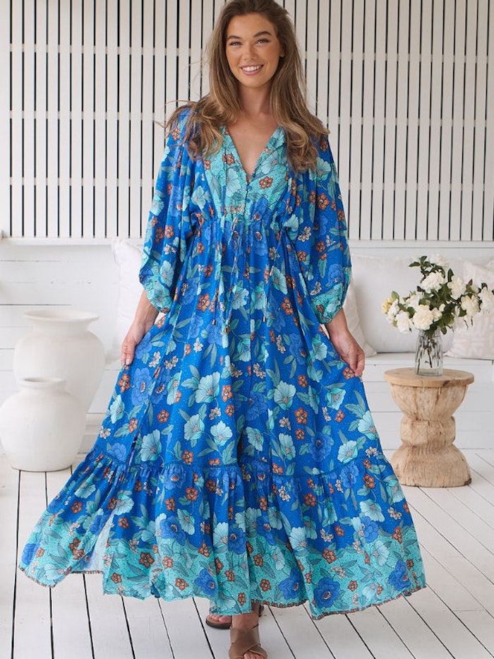 Klänning Love in Mist print Catalonia Maxi dress - Jaase