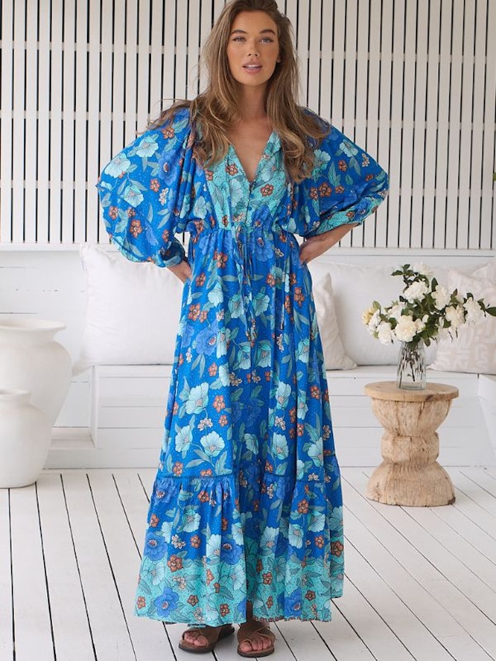 Klänning Love in Mist print Catalonia Maxi dress - Jaase
