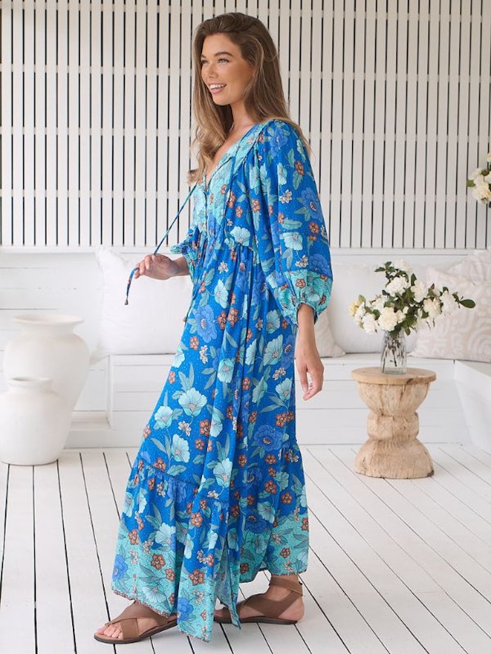 Klänning Love in Mist print Catalonia Maxi dress - Jaase