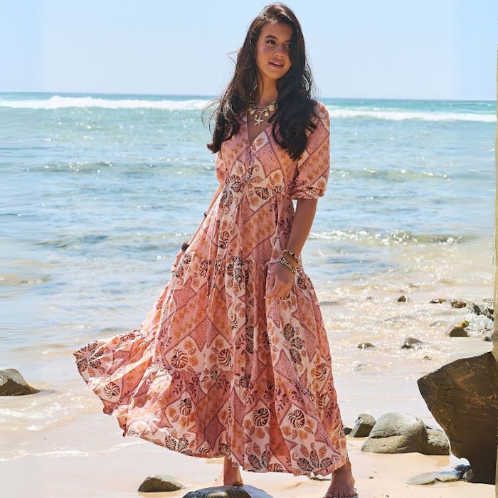 Klänning Tahitian print Tessa Maxi dress - Jaase