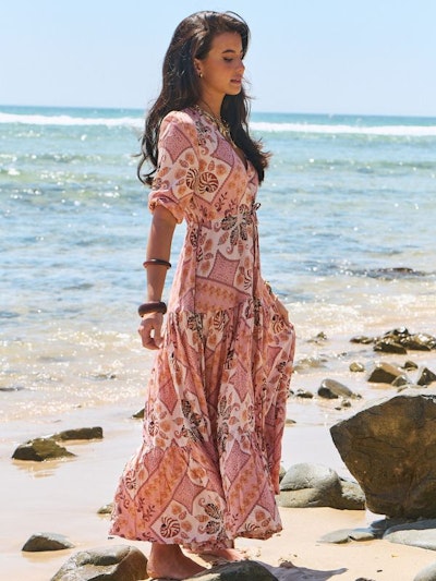 Klänning Tahitian print Tessa Maxi dress - Jaase