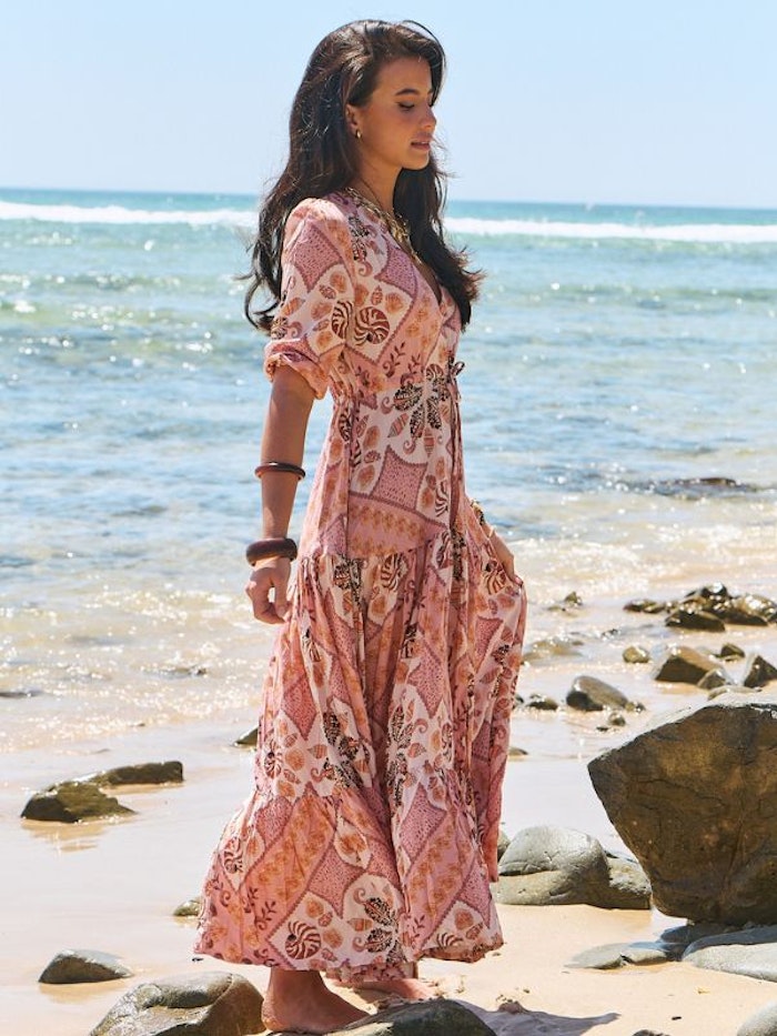Klänning Tahitian print Tessa Maxi dress - Jaase