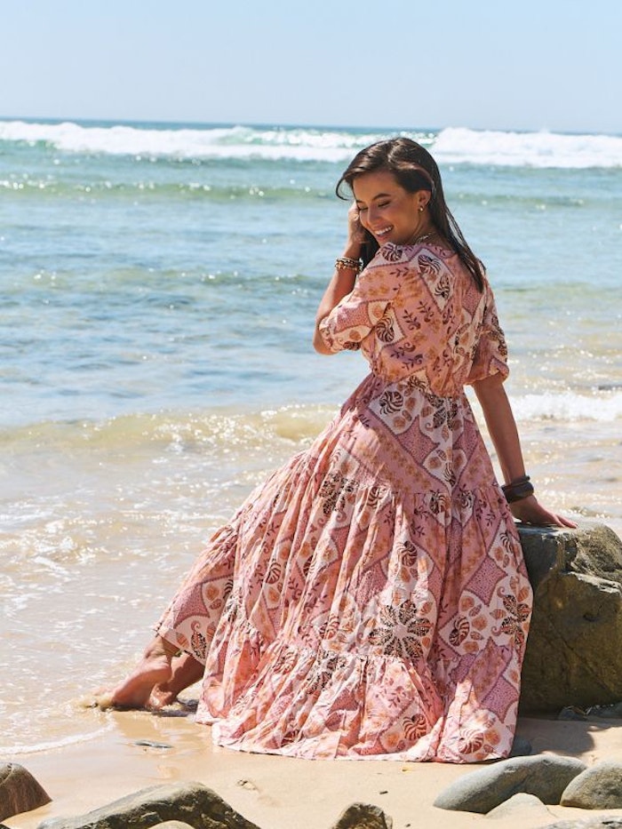 Klänning Tahitian print Tessa Maxi dress - Jaase