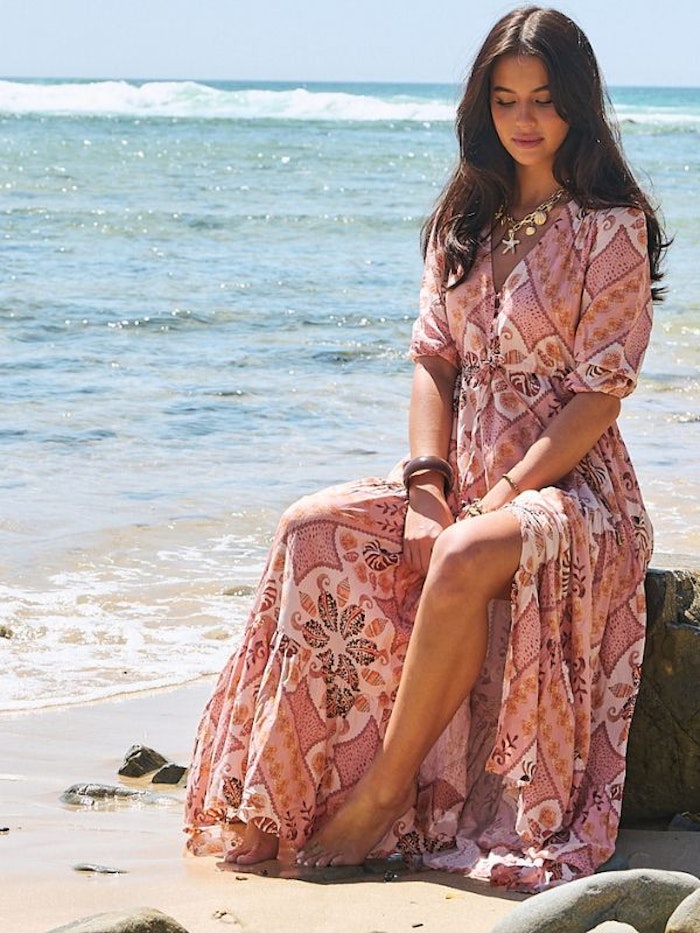 Klänning Tahitian print Tessa Maxi dress - Jaase