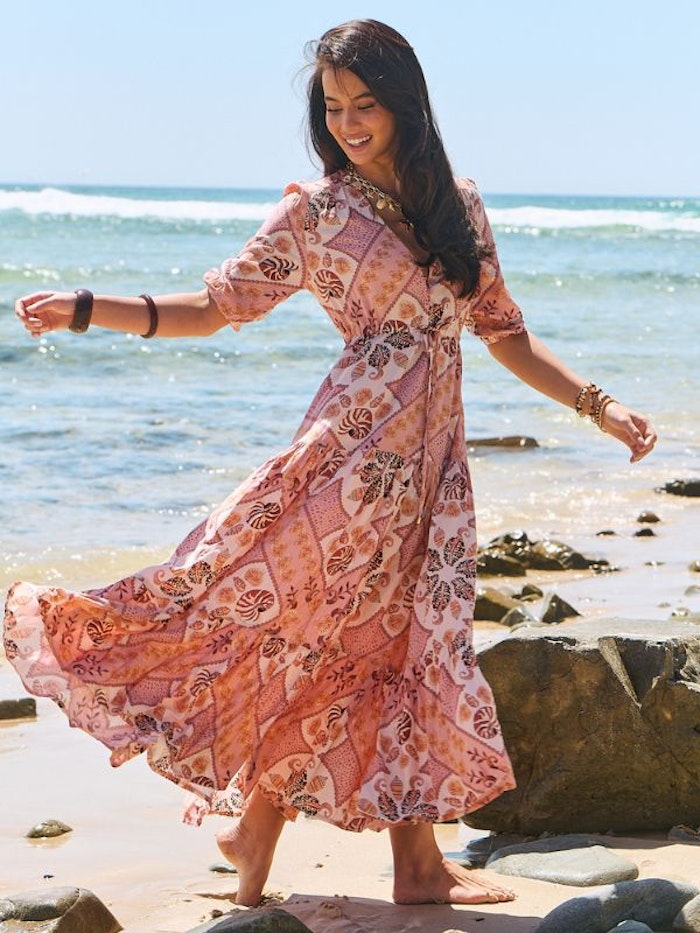 Klänning Tahitian print Tessa Maxi dress - Jaase