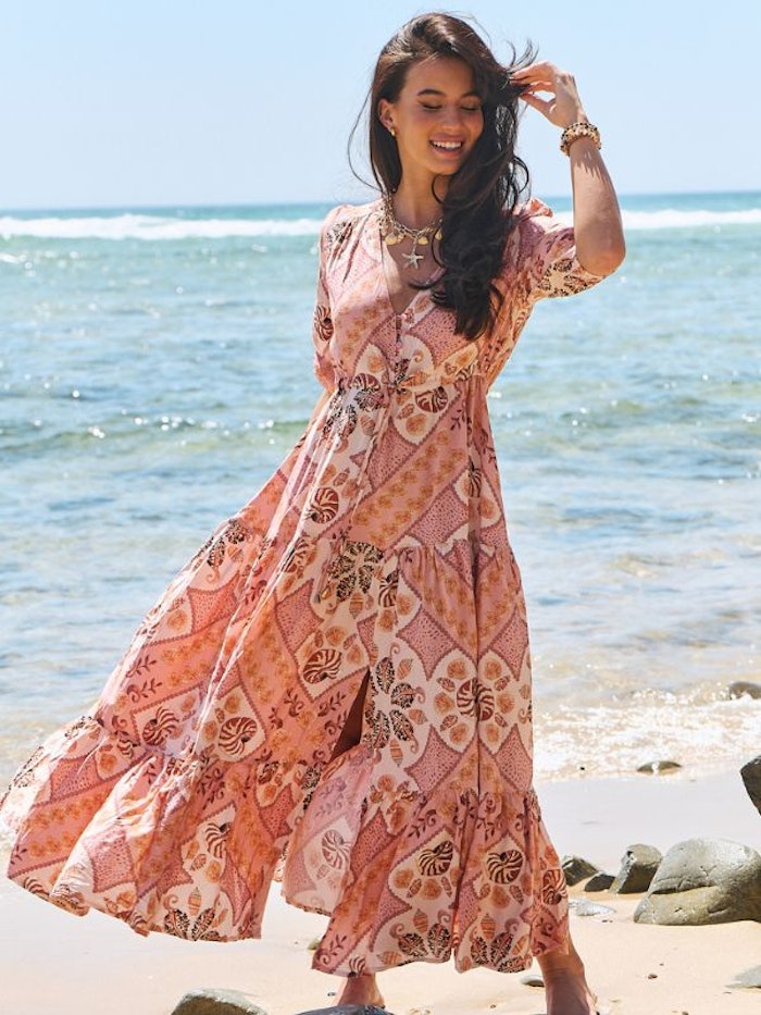 Klänning Tahitian print Tessa Maxi dress - Jaase