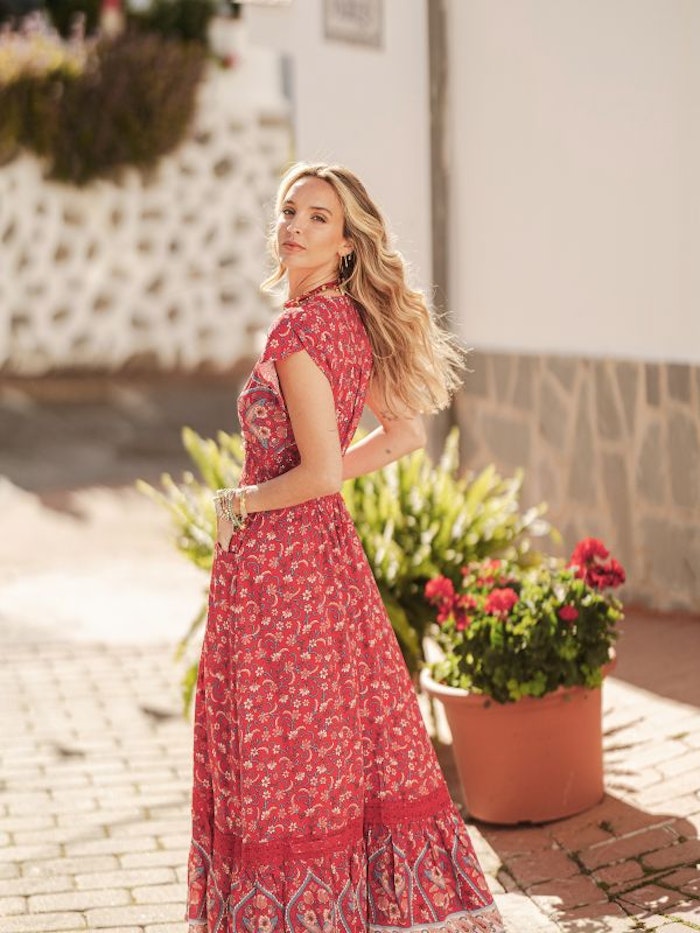 Klänning Ruby Rouge print Romi Maxi dress - Jaase