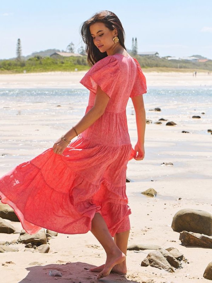 Klänning Little Bow print Valentine Maxi dress - Jaase