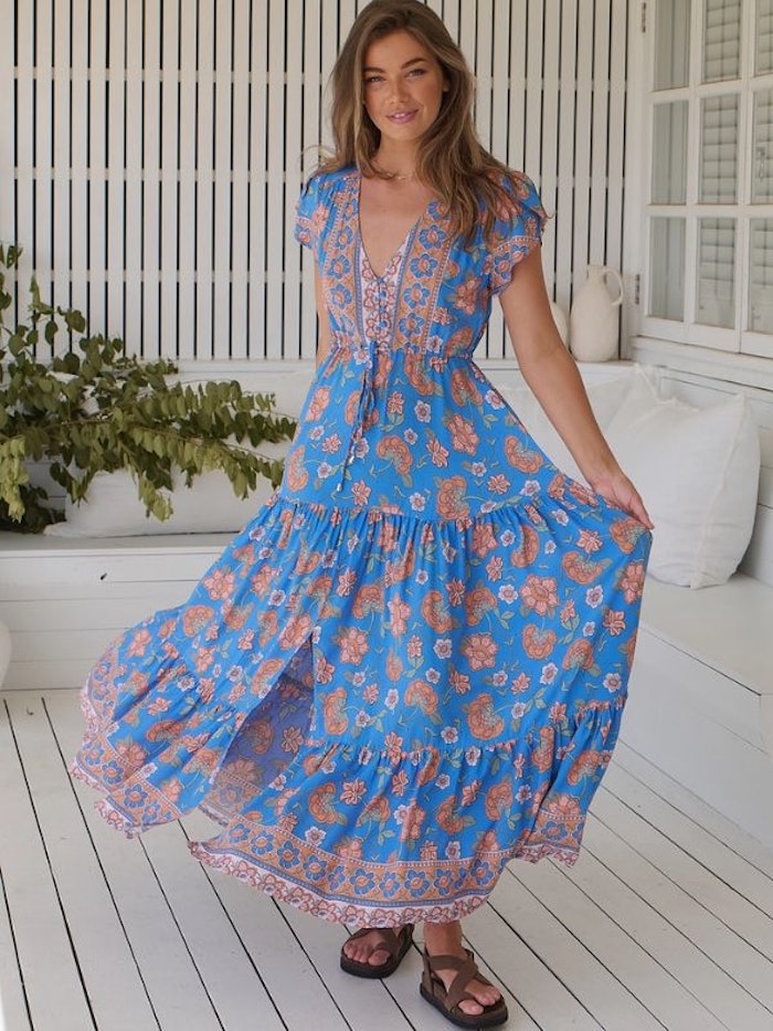 Klänning Sunseeker print Melissa maxi dress - Jaase