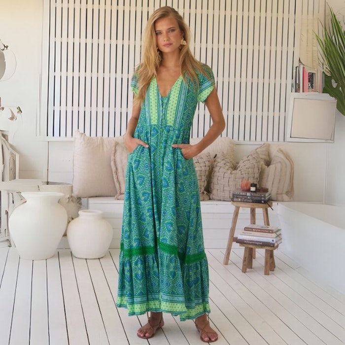 Klänning Tranquility Print Carmen Maxi dress - Jaase