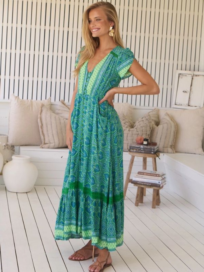 Klänning Tranquility Print Carmen Maxi dress - Jaase