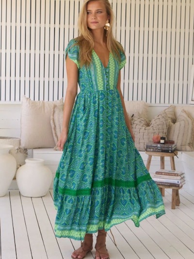 Klänning Tranquility Print Carmen Maxi dress - Jaase