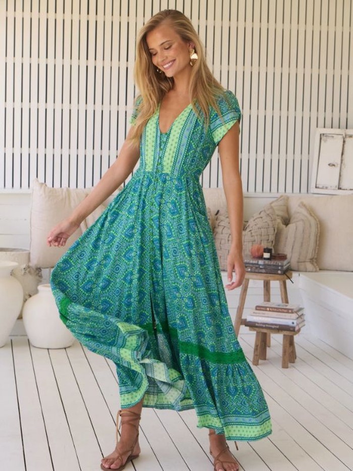 Klänning Tranquility Print Carmen Maxi dress - Jaase