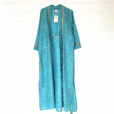 Kimono Uma återvunnen sari Nr 153