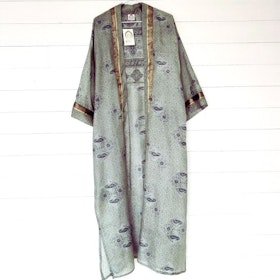 Kopia Kimono Uma återvunnen sari Nr 159