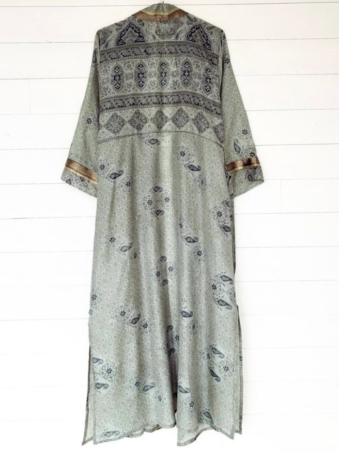 Kopia Kimono Uma återvunnen sari Nr 159