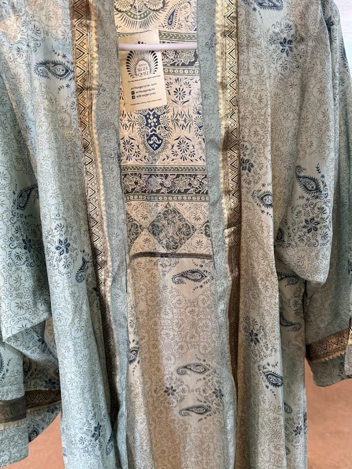 Kopia Kimono Uma återvunnen sari Nr 159