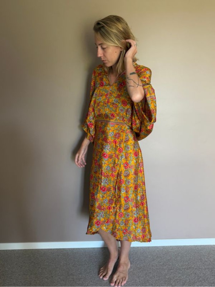 Klänning Sita återvunnen sari Nr 97