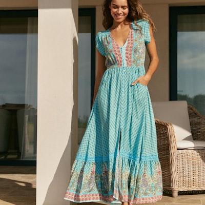 Klänning Atlantis Print Carmen Maxi dress - Jaase