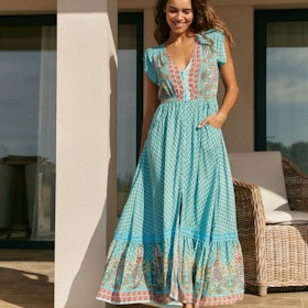Klänning Atlantis Print Carmen Maxi dress - Jaase