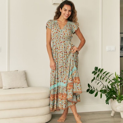 Klänning Synergy Print Carmen Maxi dress - Jaase