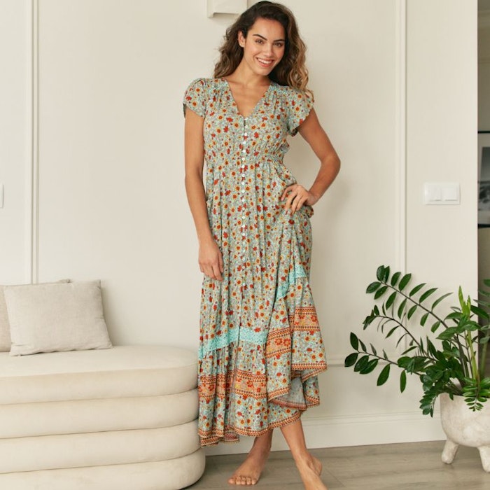Klänning Synergy Print Carmen Maxi dress - Jaase