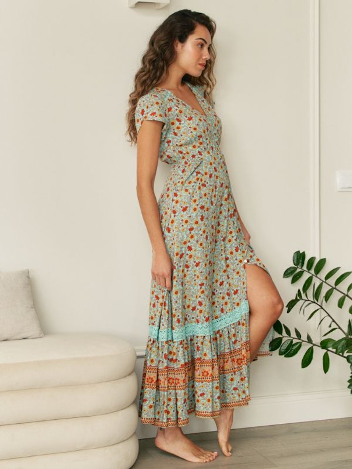 Klänning Synergy Print Carmen Maxi dress - Jaase