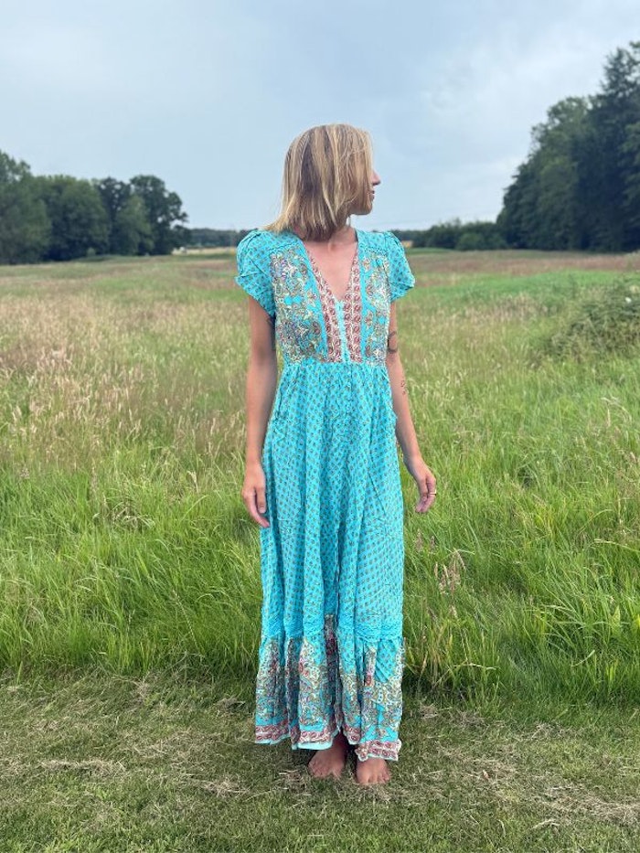 Klänning Atlantis Print Carmen Maxi dress - Jaase