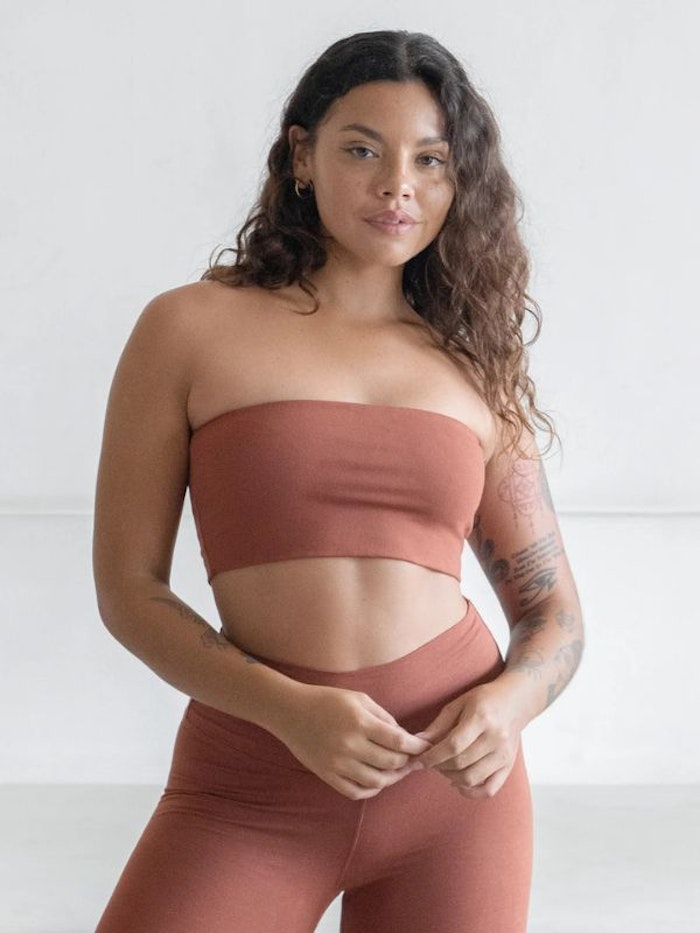 Yoga-BH Nanna Bamboo Tube Top Cinnamon - Studio K