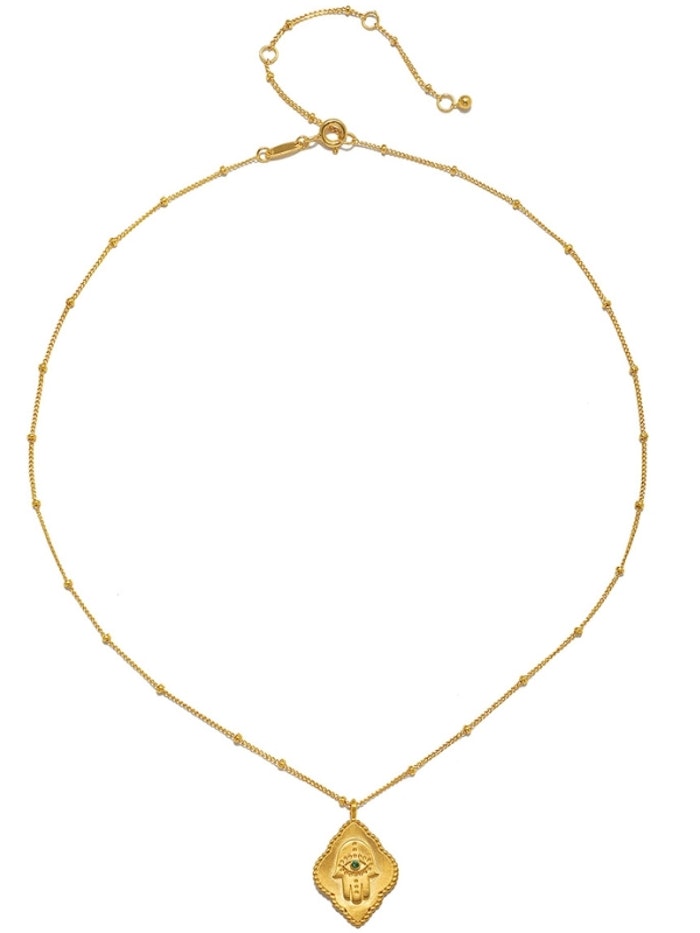 Halsband Cradled in Protection Hamsa Gold - Satya