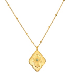 Halsband Cradled in Protection Hamsa Gold - Satya
