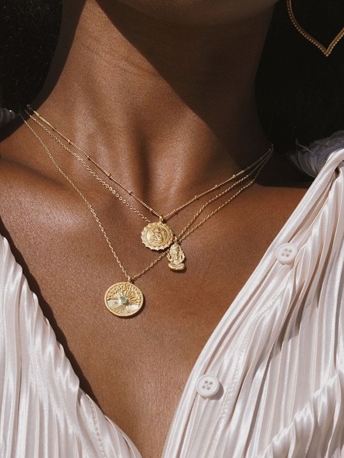 Halsband Favored by Fortune Ganesha Gold - Satya