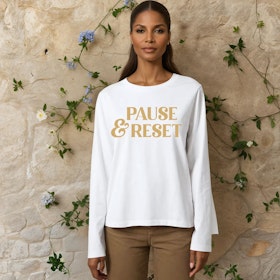 Tröja "Pause and Reset" White - Soul Factory