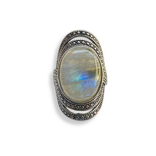 Labradorit Ring (Legerad Koppar)