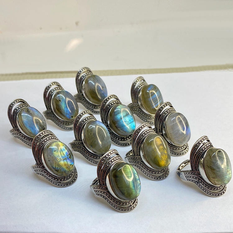 Labradorit Ring (Legerad Koppar)