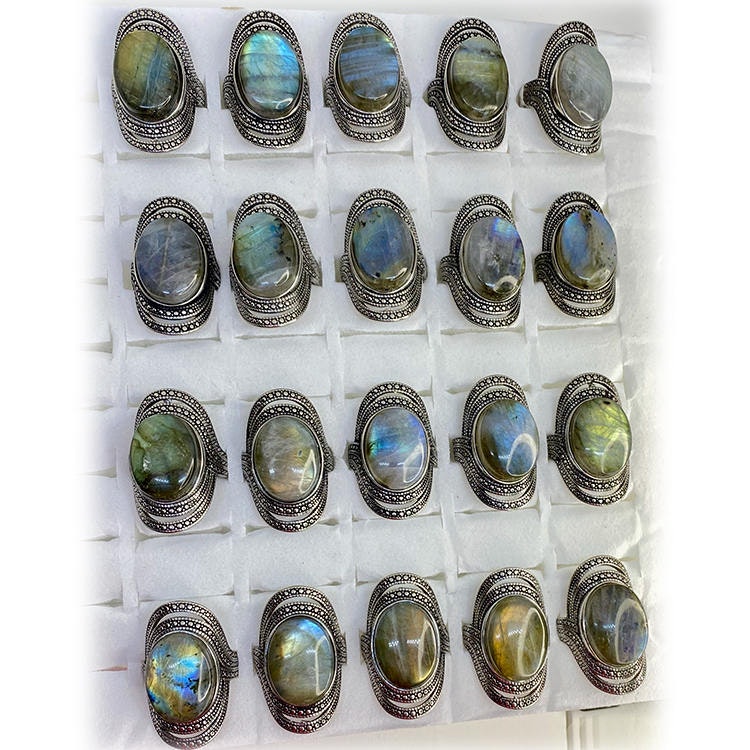 Labradorit Ring (Legerad Koppar)