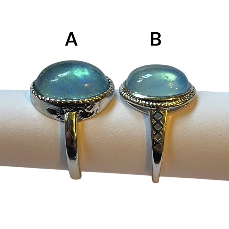 Akvamarin Ring (ställbar)